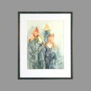 Sigild Gatz Aquarell Bild 27 Iris 40x50