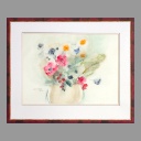 Sigild Gatz Aquarell Bild 28 Blumenstrauss 50x60